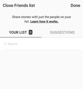 Instagram Close Friend Feature